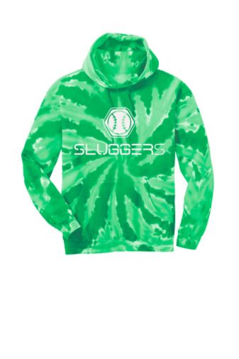 Tie Dye Youth thru Adult Sluggers Hoodie (you pick garment color and logo) - Pretty's Bowtique