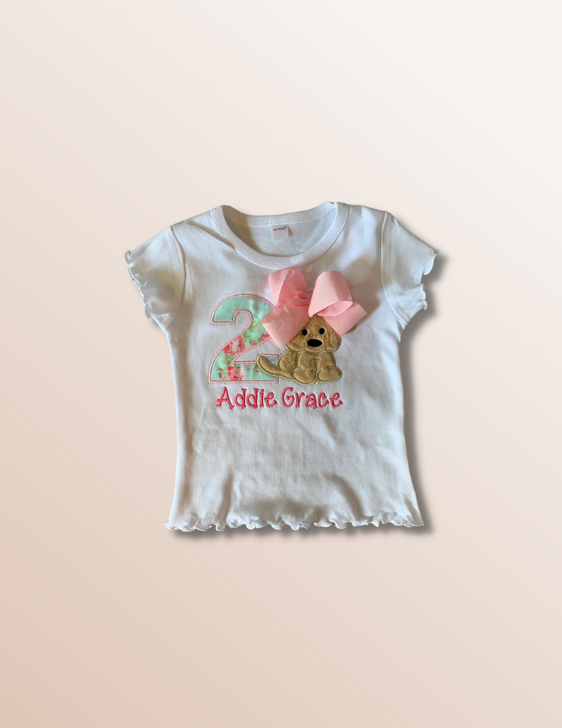 Puppy Dog birthday Outfit Set for Girt T-Shirt Tutu - Pretty's Bowtique