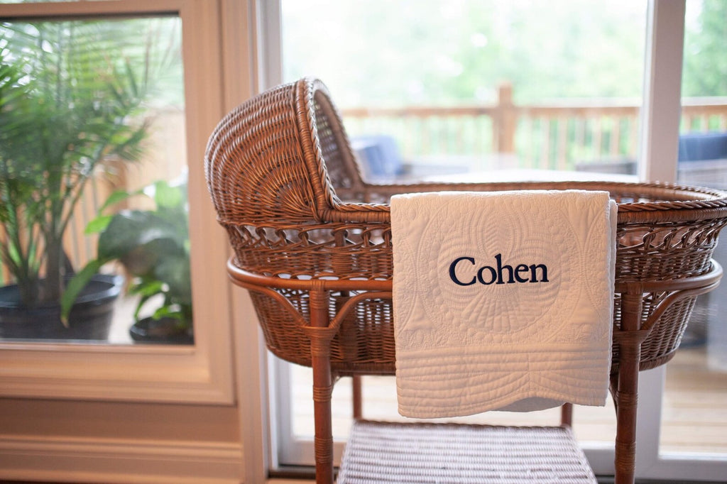 Monogrammed Personalized Baby Quilt Cotton - Pretty's Bowtique