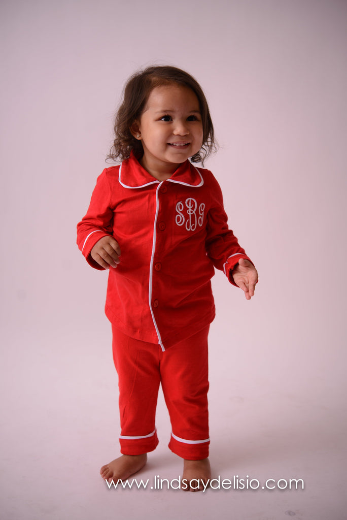 Christmas Outfit for Kids Monogrammed in Sizes 0-3 Months to Adult - Pretty's Bowtique