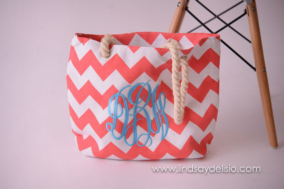 Beach Tote Bag - Monogrammed Tote Bag - Personalized Tote Bag - Personalized Custom Bag - Monogrammed Bag - Beach Bag - Travel Tote -- sale - Pretty's Bowtique