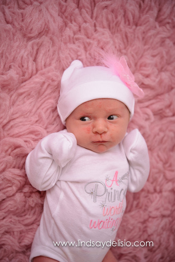 A princess worth waiting for gown, shirt, or bodysuit-- Baby girls outfit-- The princess has arrived -- Baby girl coming home outfit - 2 - Pretty's Bowtique