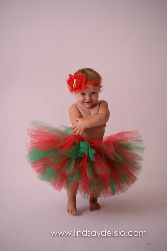 My First Christmas Rhinestone Holiday Outfit in Sizes Newborn to 24M – Bodysuit or Shirt with Leg Warmers, Bloomer and Headband - Pretty's Bowtique