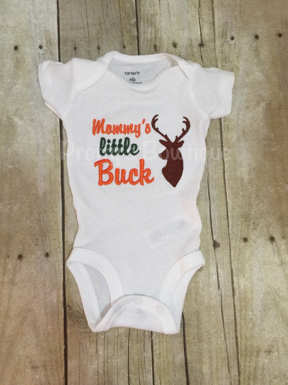Mommy's Little Buck shirt or body suit -deer-hunting-little hunter - Pretty's Bowtique