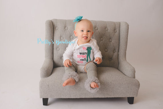 My Hero Wears Scrubs Baby Outfit Set for Girls with Legwarmers and Flower Headband – Sizes Newborn to Girls Youth XL - Pretty's Bowtique