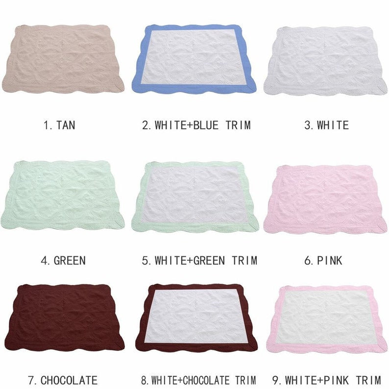 Monogrammed Baby Quilt Personalized Baby Quilt Cotton - Pretty's Bowtique