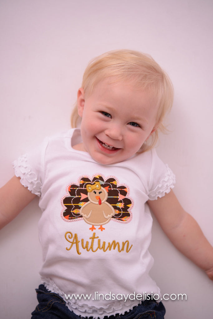 Turkey Shirt for Baby, Toddlers & Girls – Sizes Newborn to Youth XL - Pretty's Bowtique