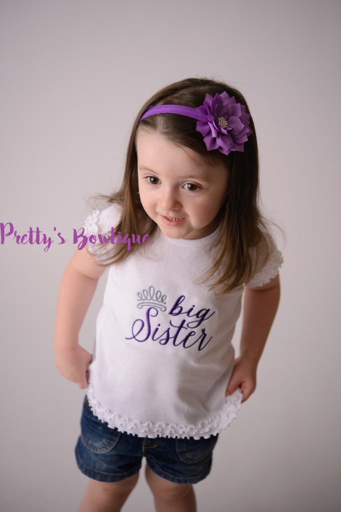 Big Sister Princess--Big Sister Shirt-- Personalized Shirt-- Sibling Sister Shirt Pregnancy Announcement Shirt-- Baby Announcement Shirt-- - Pretty's Bowtique