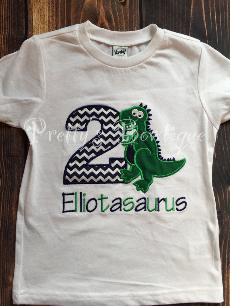 Dinosaur Birthday Shirt, T-Rex Birthday Shirt, Boys Birthday Shirt, Custom Birthday Shirt, Dinosaur Birthday - Pretty's Bowtique