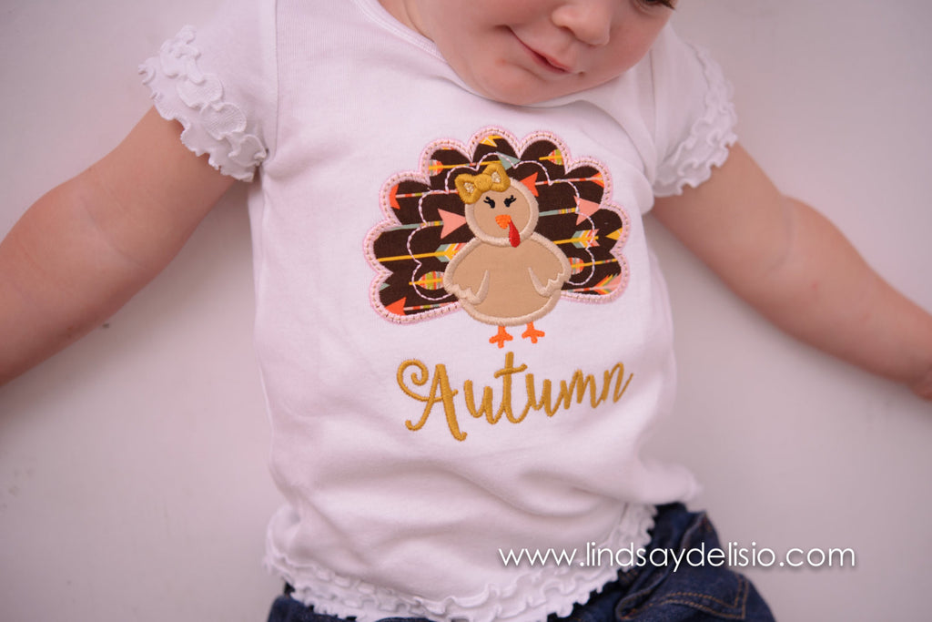 Turkey Shirt for Baby, Toddlers & Girls – Sizes Newborn to Youth XL - Pretty's Bowtique