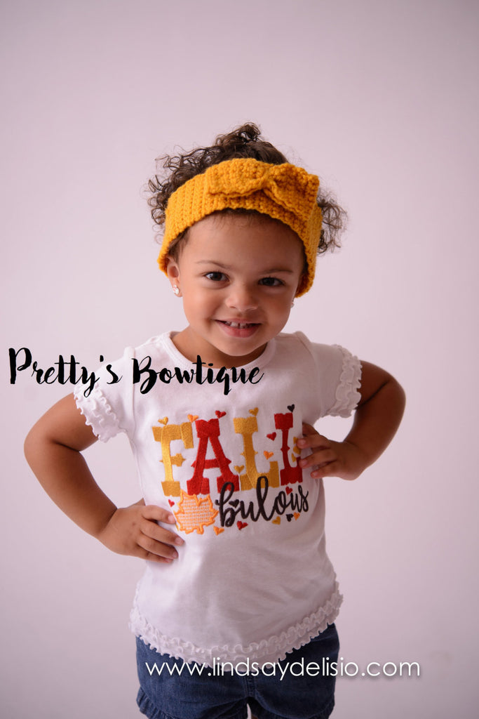Girls Fall Shirt Embroidered with Fall bulous – Sizes Newborn to Youth XL - Pretty's Bowtique