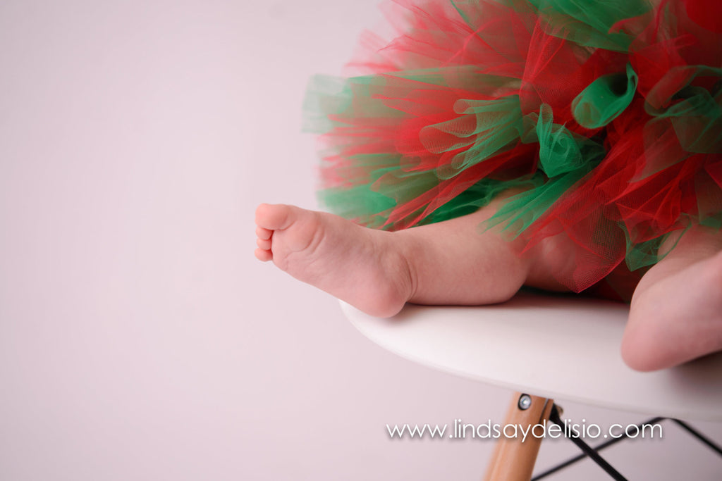 Red and Green Christmas Tutu for Sizes Newborn to Youth 14 - Pretty's Bowtique