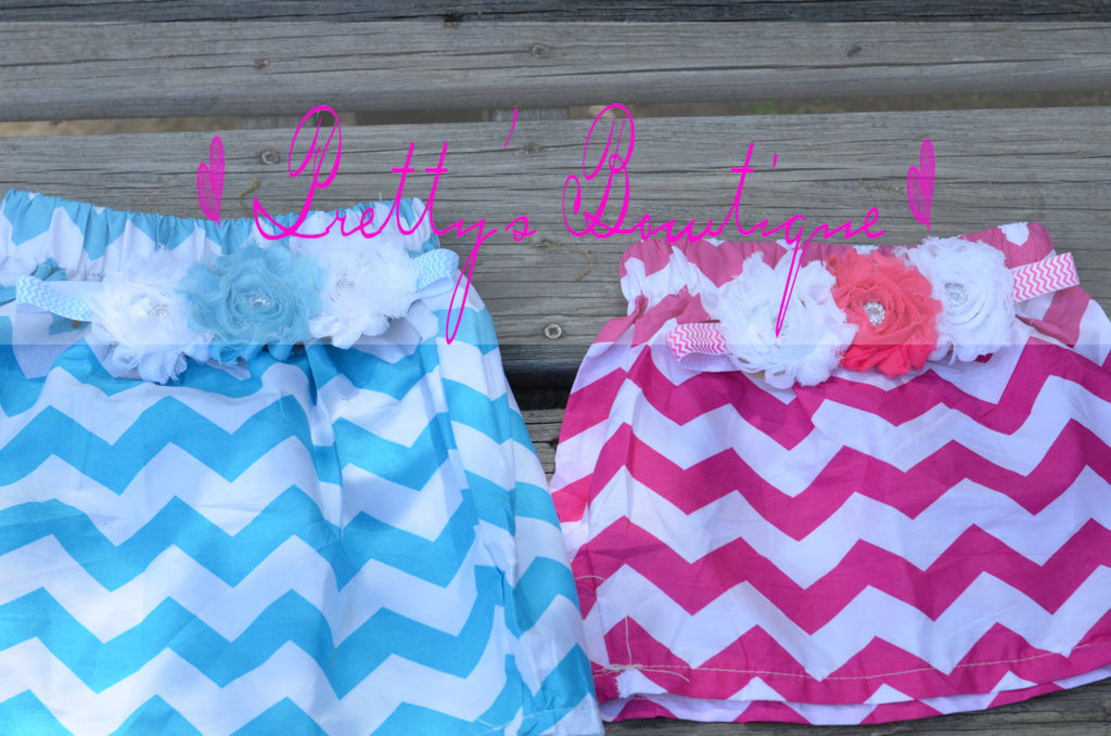 Super CUTE CHEVRON SKIRT you pick size and color 12 months thu 6X in girls come with matching  Shabby headband - Pretty's Bowtique