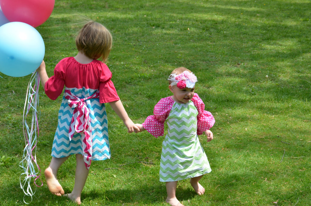 Super CUTE CHEVRON DRESS you pick size and color 12 months thu 9-10 - Pretty's Bowtique