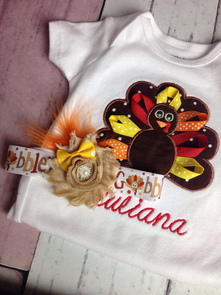 Fall shabby flower headband pearl and rhinestone center with feathers - Pretty's Bowtique