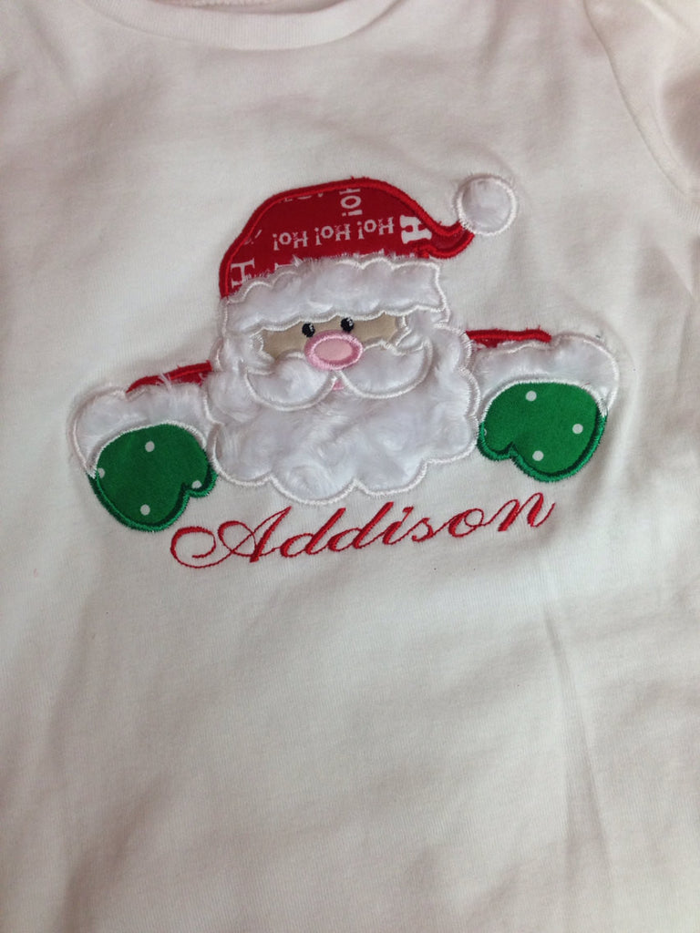 Santa Christmas shirt personalized with name Christmas Shirt any size shirt - Pretty's Bowtique