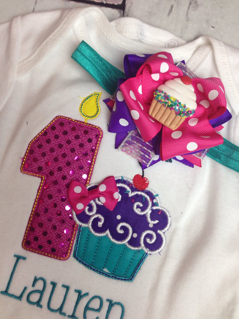 Cupcake  inspired birthday shirt any age. - Pretty's Bowtique