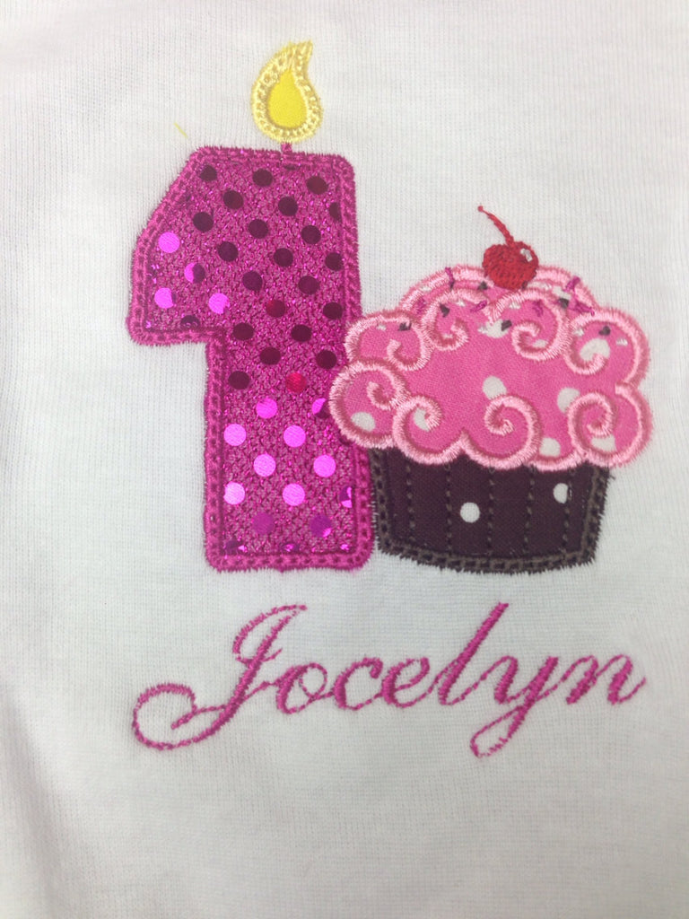 Cupcake  inspired birthday shirt any age. - Pretty's Bowtique