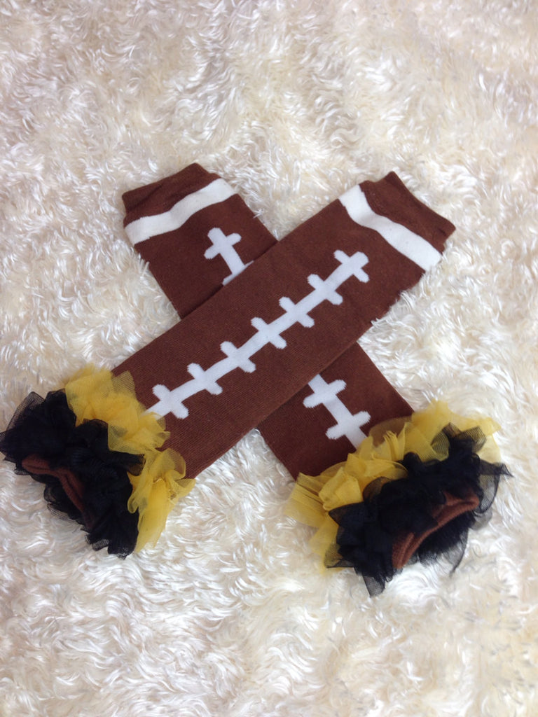 Leg Warmers-Baby leg warmers/Photo Prop and ruffles Football - Pretty's Bowtique