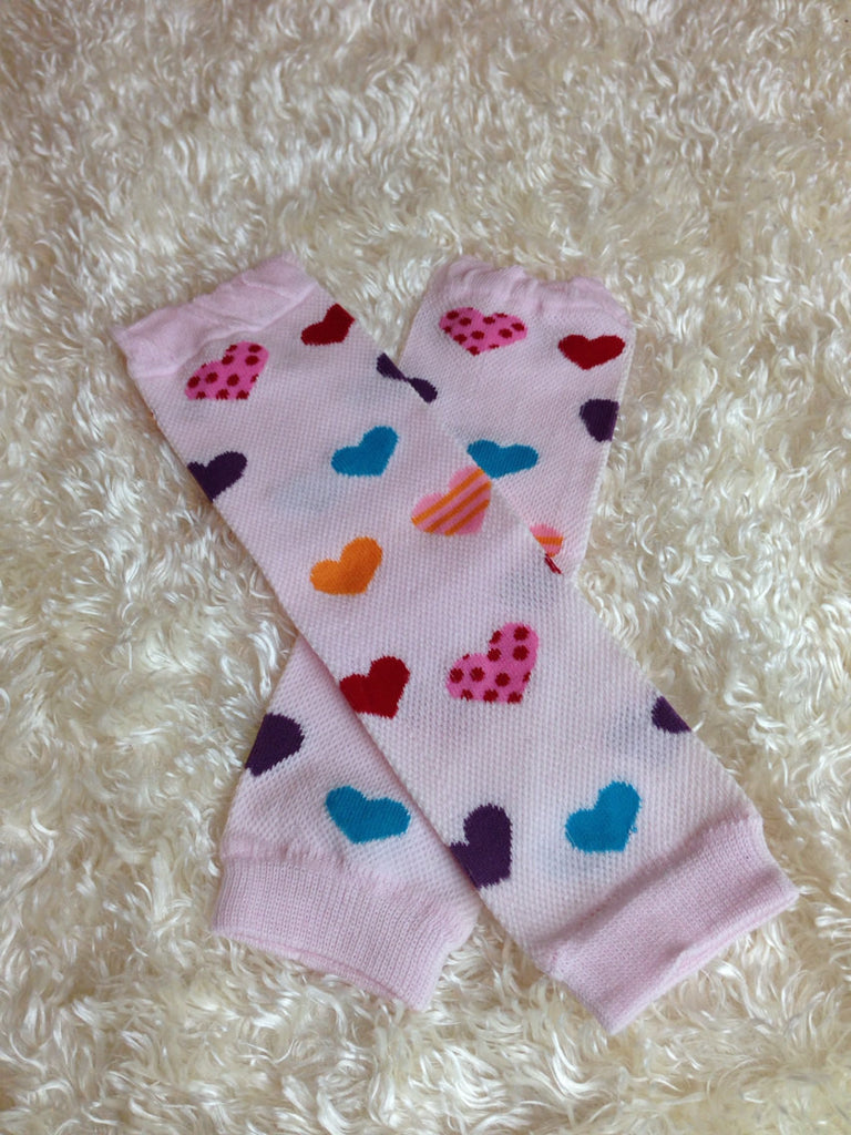 Valentine's Day heart Leg Warmers-Baby leg warmers/Photo Prop Hearts multi color - Pretty's Bowtique