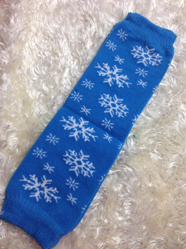Frozen Blue Leg Warmers-Baby leg warmers/Photo Prop Winter Onerland Wonderland Snowflake - Pretty's Bowtique