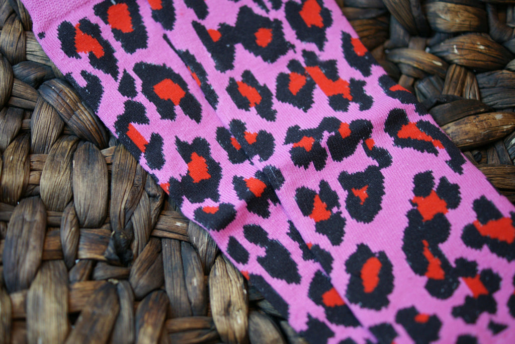 Leg Warmers-Baby leg warmers/Photo Prop Leopard Pink and red - Pretty's Bowtique