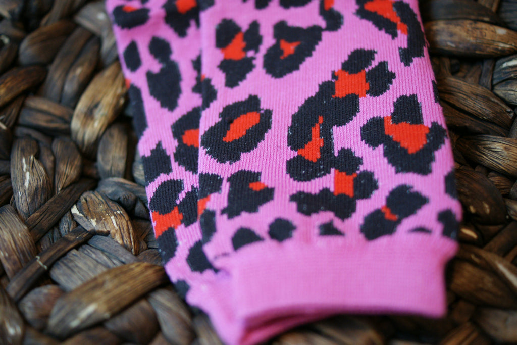 Leg Warmers-Baby leg warmers/Photo Prop Leopard Pink and red - Pretty's Bowtique