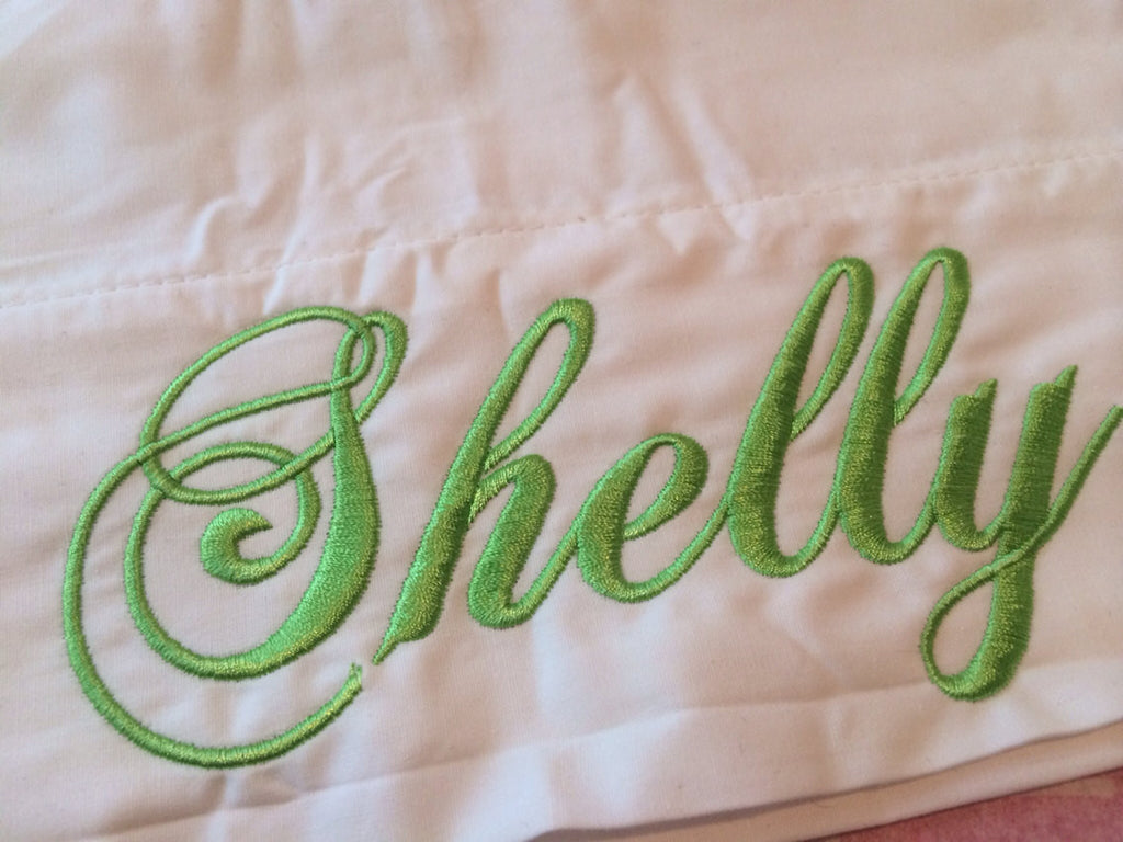 Embroidered Name or Monogram Pillow Case - Pretty's Bowtique