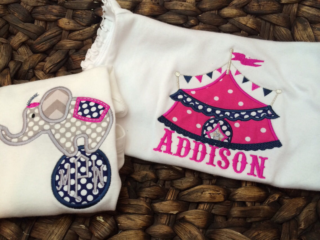 Girls Circus Birthday Shirt-- Circus one piece -- Perfect for a trip to the circus or a Circus party - Pretty's Bowtique