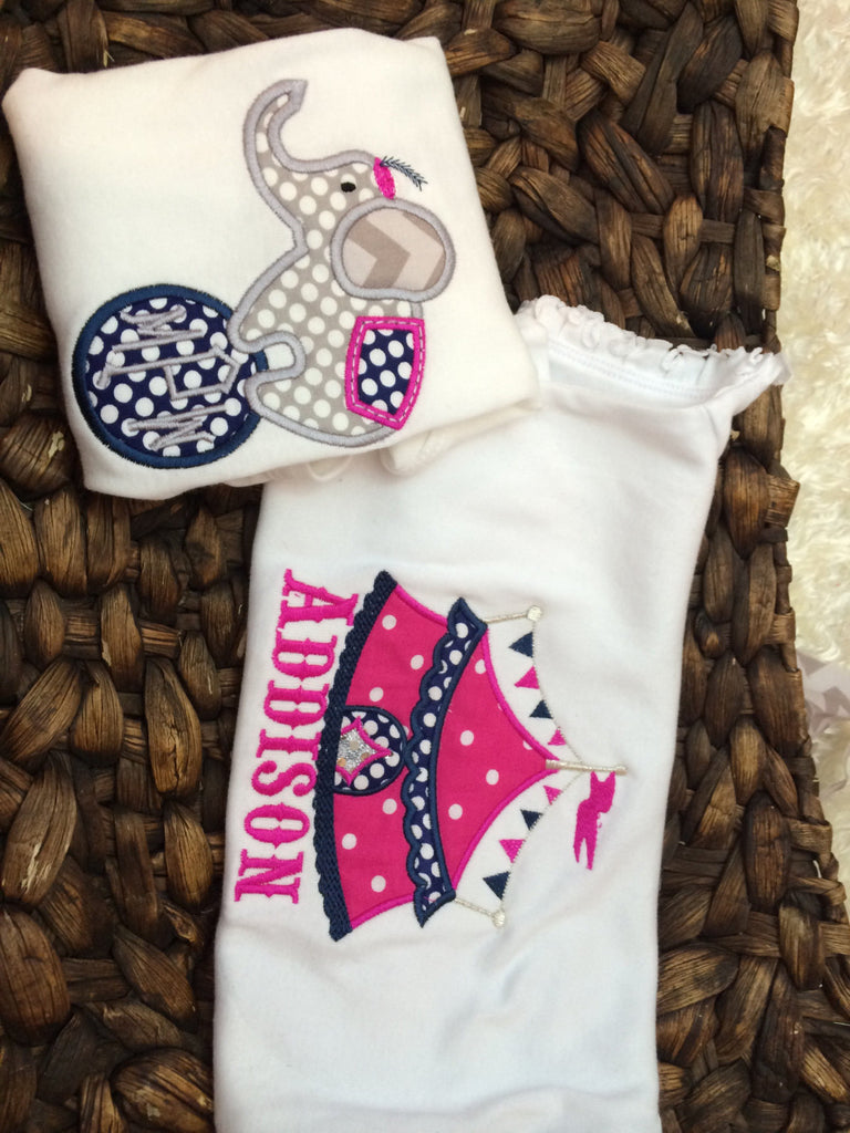 Girks Circus Birthday T shirt or bodysuit -- Any age and can customize colors - Pretty's Bowtique