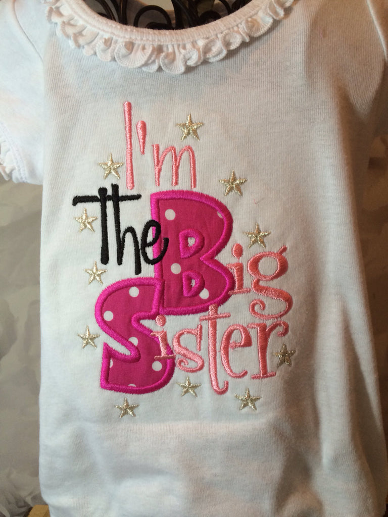 Big sister shirt -- I'm the big sister girls t shirt-  Big sister announcement shirt -- I'm THE big sister shirt or body suit - Pretty's Bowtique