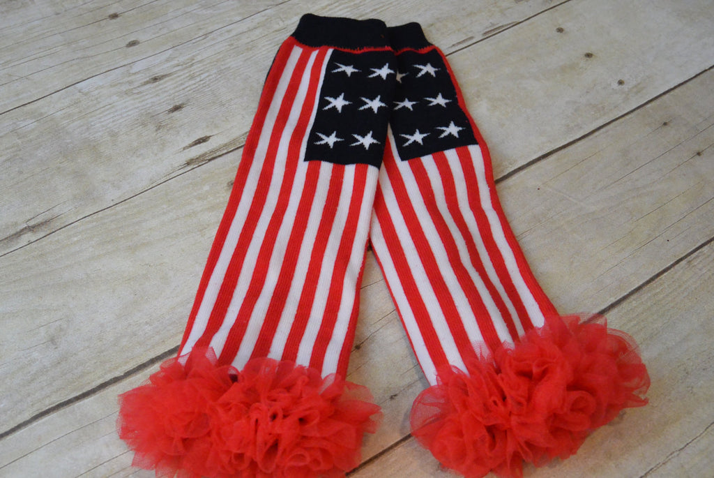 American Flag Leg Warmers-Baby leg warmers/Photo Prop American Flag 4th of JULY - Pretty's Bowtique
