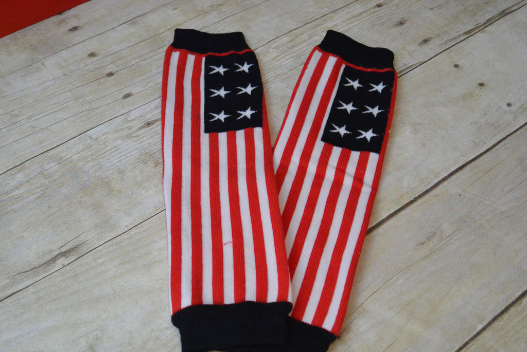 Leg Warmers-Baby leg warmers/Photo Prop American Flag 4th of JULY - Pretty's Bowtique