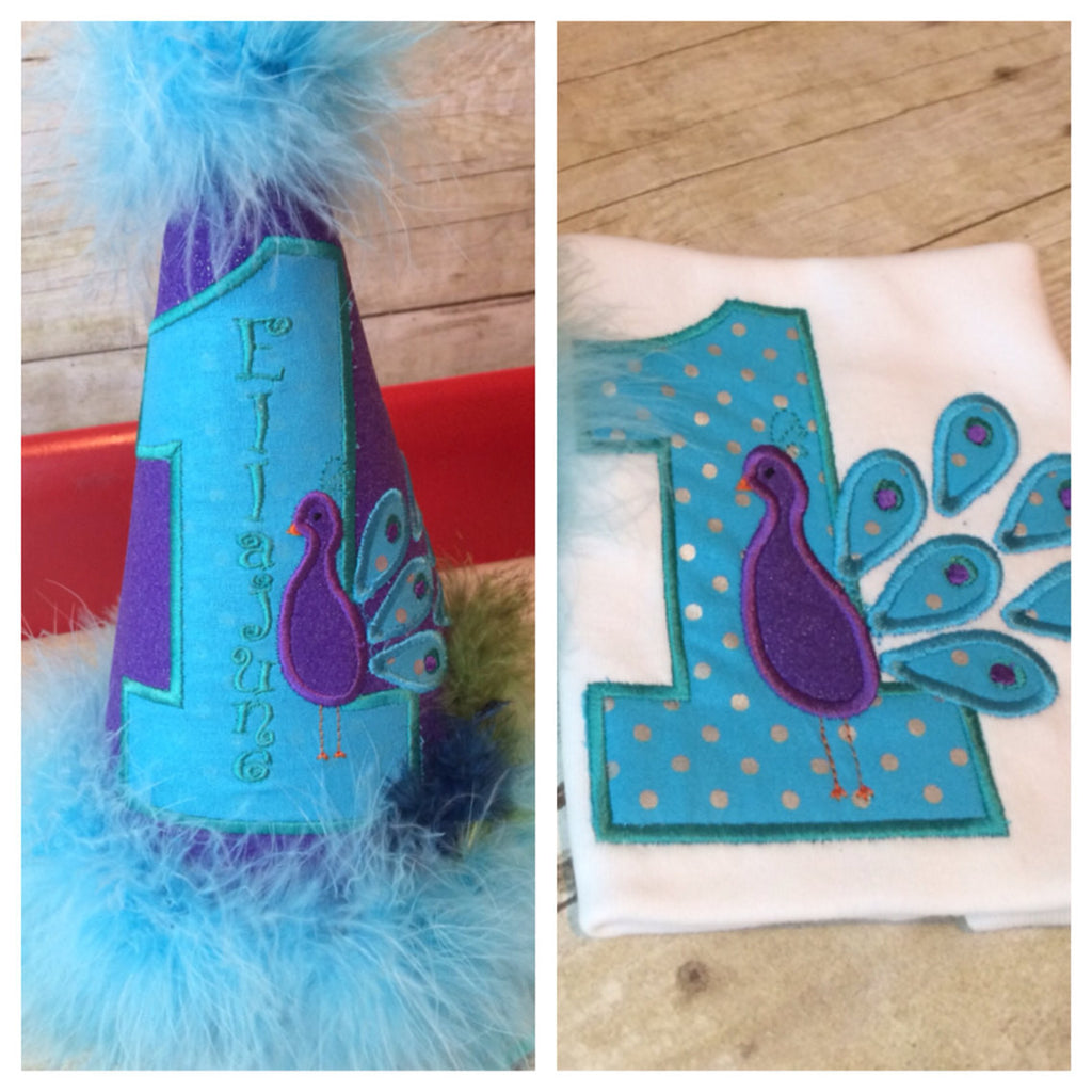 Peacok Party Hat - Pretty's Bowtique