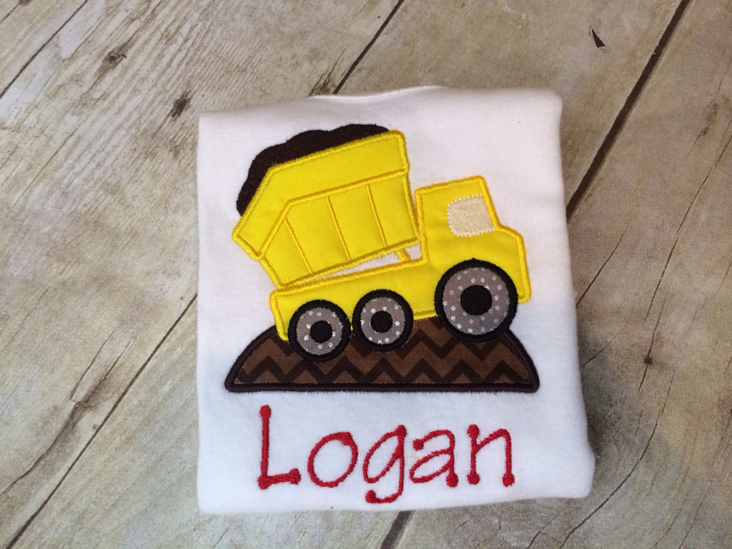 Dump truck boys shirt. Construction party - Pretty's Bowtique