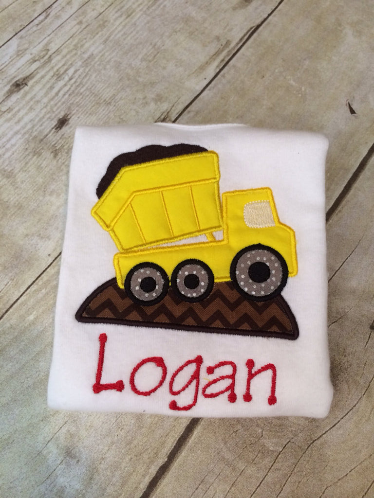 Dump truck boys shirt. Construction party - Pretty's Bowtique