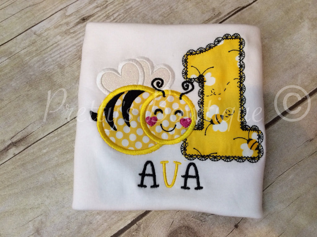 Bumblebee Birthday Shirt Any age - Pretty's Bowtique