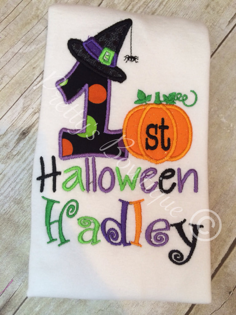 My 1st Halloween girls bodysuit or t shirt Adorable - Pretty's Bowtique