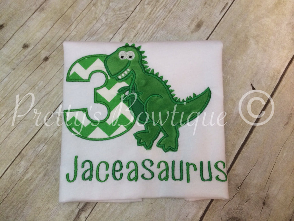 Dinosaur Birthday Shirt, T-Rex Birthday Shirt, Boys Birthday Shirt, Kids Birthday Shirt, Dinosaur Birthday, Custom Personalized shirt - Pretty's Bowtique