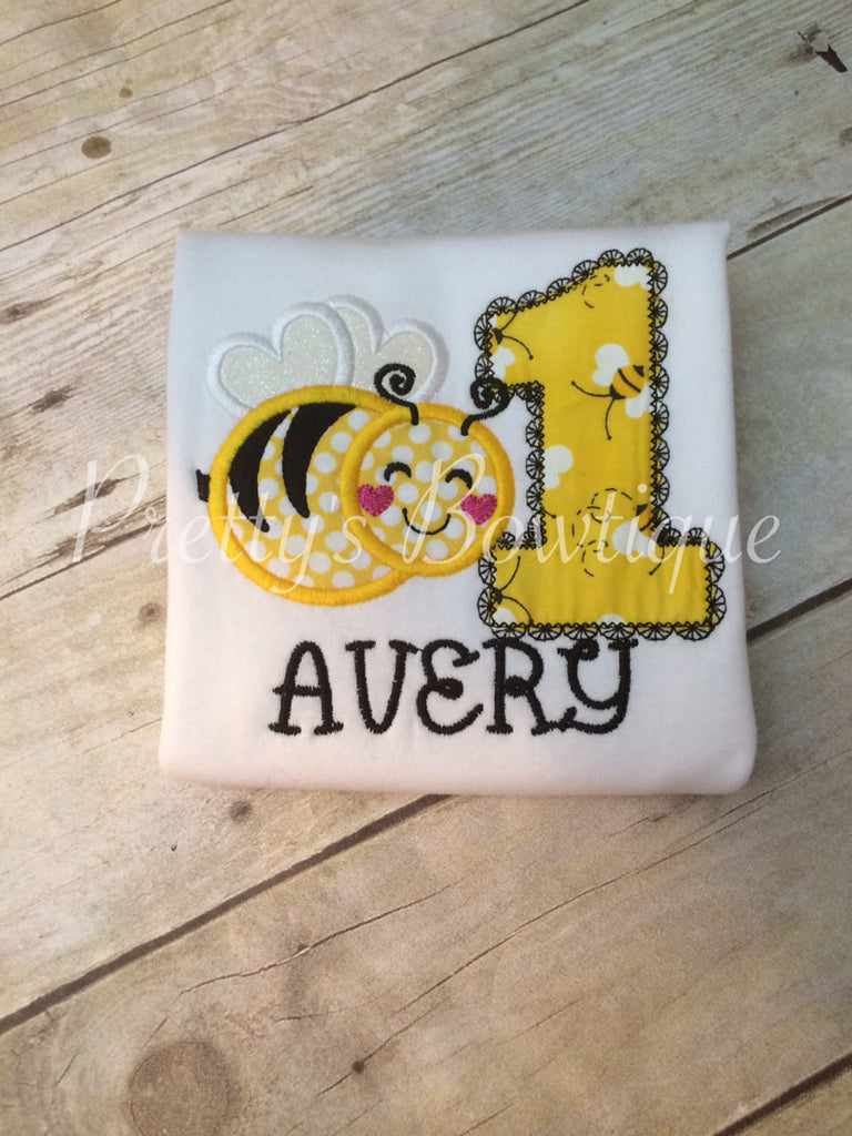 Bumblebee Birthday Shirt Any age - Pretty's Bowtique
