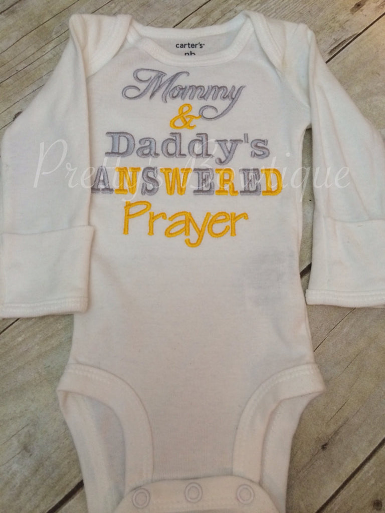 Mommy & Daddy's ANSWERED PRAYER - Pretty's Bowtique