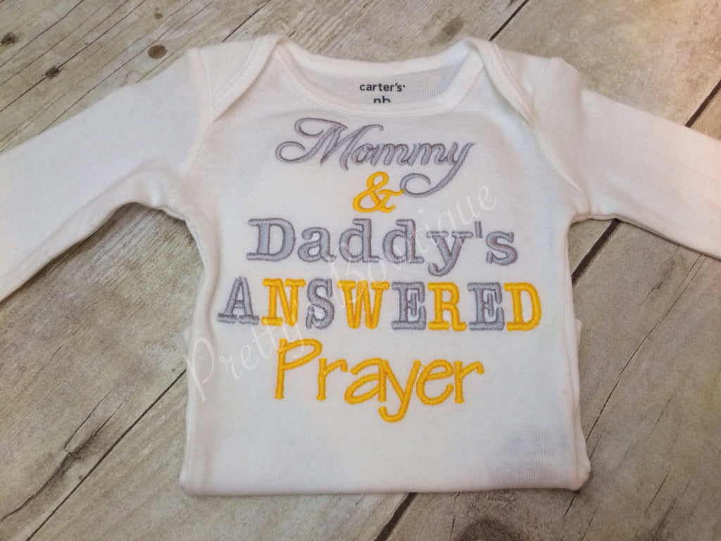 Mommy & Daddy's ANSWERED PRAYER - Pretty's Bowtique