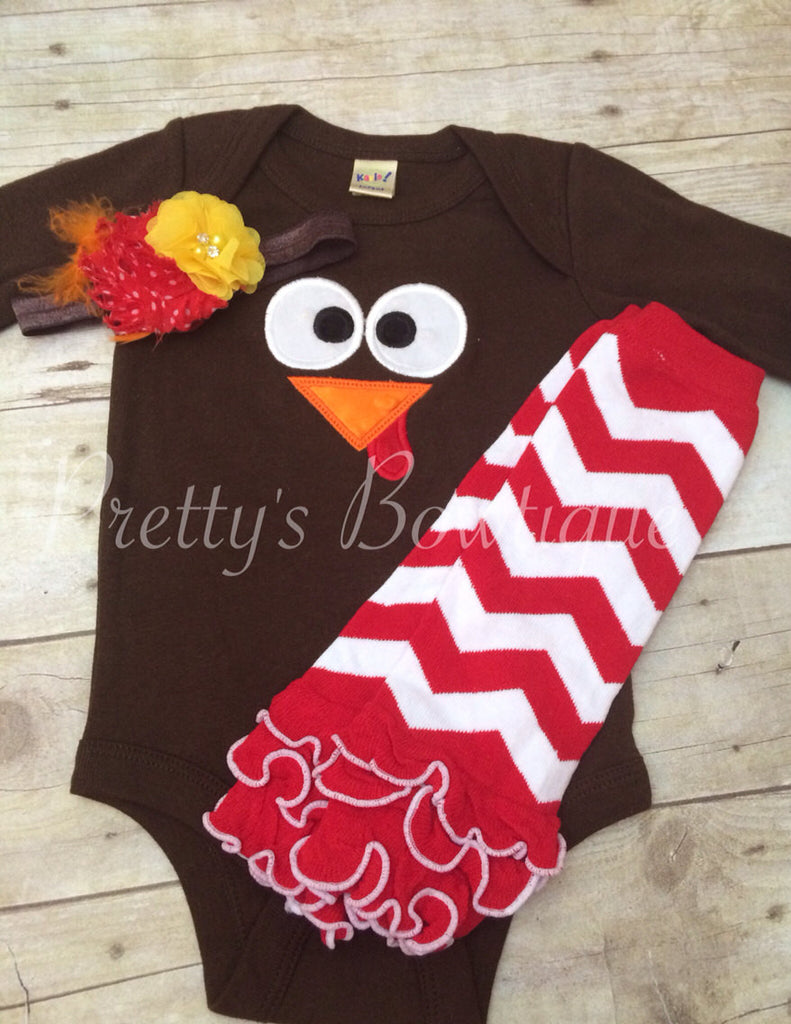 Turkey Outfit - 3-piece Outfit in Sizes Newborn to Youth XL - Pretty's Bowtique