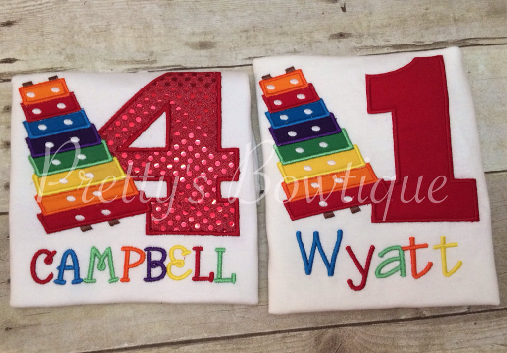 Music Birthday Shirt any age or colors - Pretty's Bowtique