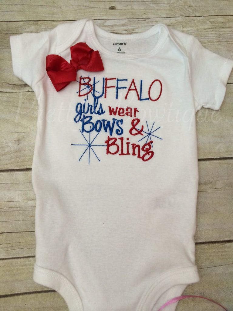 Buffalo Shirt Insprired Girls wear Bows & Bling - Pretty's Bowtique