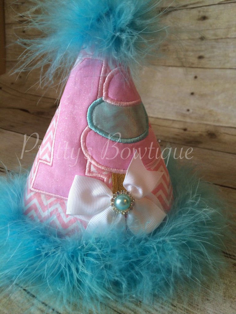 Circus Carnival Birthday Party Hat  Cotton Candy Party Hat - Pretty's Bowtique
