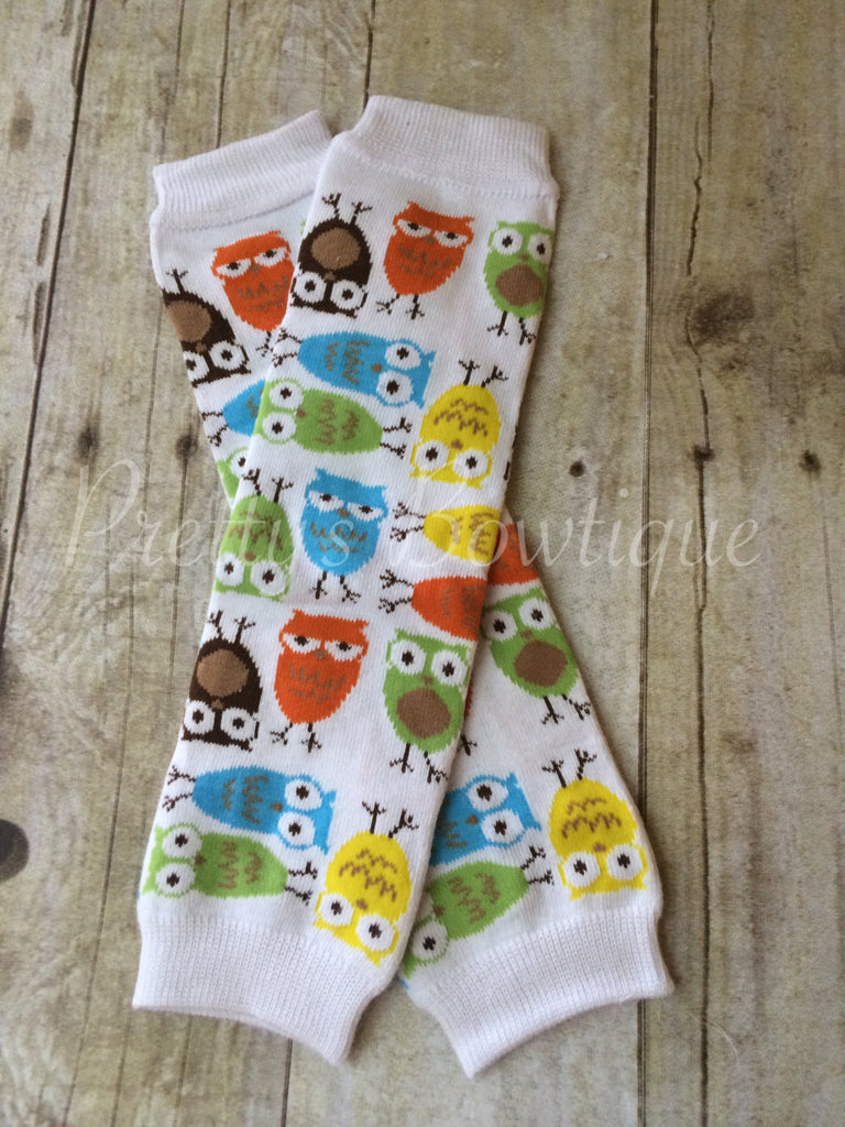 Owls Leg Warmers-Baby leg warmers/Photo Prop - Pretty's Bowtique