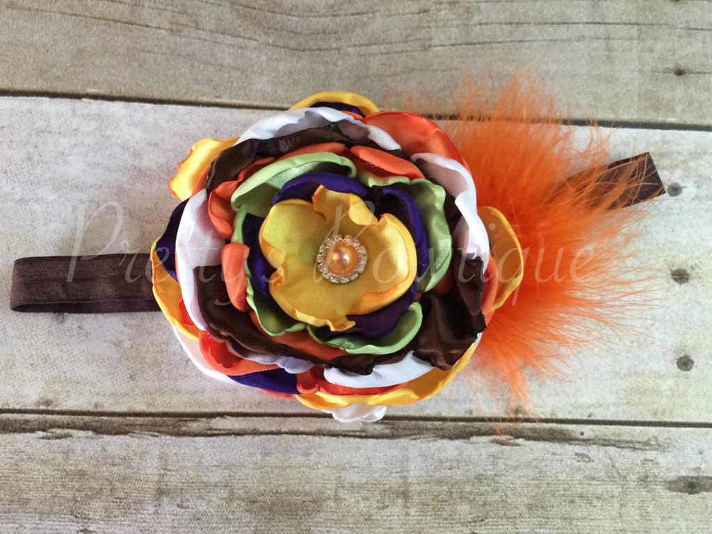 Fall Flower Headband for Girls, Babies and Toddlers - Pretty's Bowtique