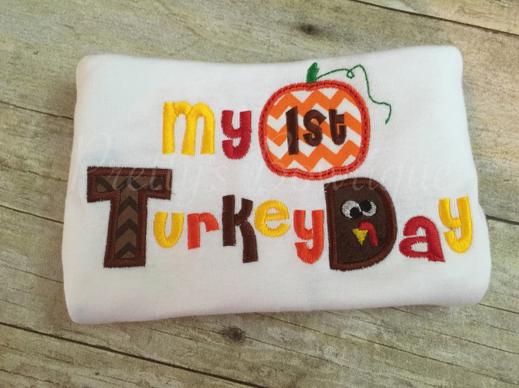 My 1st Thanksgiving Shirt.  My 1st turkey day shirt can personalize - Pretty's Bowtique