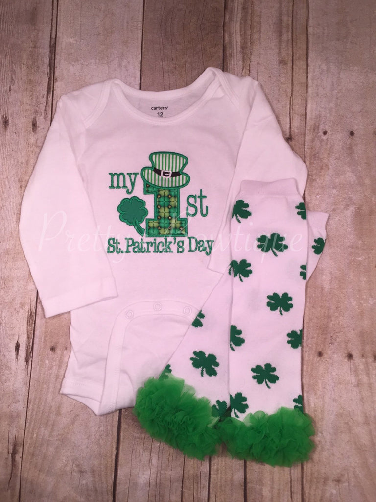 My First St. Patricks Day with legwarmers - Pretty's Bowtique